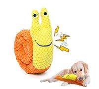 ZEFOXETO Juguetes de rompecabezas para perros Snuffle, juguete de caracol para perros, juguetes interactivos para cachorros, juguetes chirriantes de peluche para entrenamiento de instinto de búsqueda
