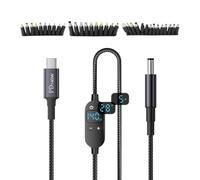 Zegaqae Cable Disparador | Adaptador De Voltaje Ajustable Con Extensión,Cordón De Voltaje Ajustable,Para Conector De Ordenador, Portátil, Altavoz, Router, Tira De LED, Ventilador Pequeño, Proyector