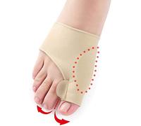Zehenglätter 1 Par, Separador Del Dedo De Tejido Flexible Hallux Valgus Bunion Corrector Ortesis Pies Hueso Corrección Ajustador De Pulgar Pedicura Calcetín Rectificador,Flesh