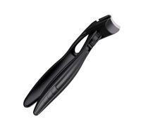 Zehennagelknipser Langer Griff - Edelstahl Schwarz Silber 9,6cm Kompakt, Rutschfester Trimmer Gebogener Kopf, Robuste Nagelzange Für Dicke Nägel, Präzise Pflegehilfen Zum | Ideale Lösung Für Senioren