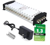 ZEHNDER 5/24 - Multiconmutador ZEHNDER 5/24 para LNB Quattro y Quad LNB, multiswitch para 1 satélite y 24 participantes (TV, receptor de satélite), 4K Digital Matrix Sat Distribuidor de antena de