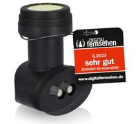 ZEHNDER Twin LNB con blindaje LTE y protección solar UV, 2 niveles 4K LNB para 2 participantes, receptor de satélite HD LNC para antena parabólica