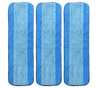 ZEHRAI Almohadillas de limpieza de microfibra para mopa Bona, almohadillas de microfibra reutilizables, paquete de 3 almohadillas de fregona lavables, sin residuos, superabsorbentes, almohadillas de