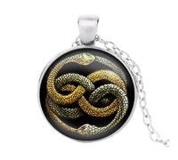 ZEIA3 Collar Bonito Neverending Story Vintage Hecho a Mano con Colgantes Redondos de Fantasía