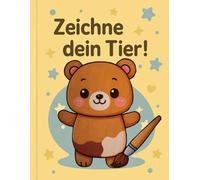 Zeichne dein Tier! - Kawaii Malbuch ohne Gesicht für Kinder 3-5: 40 süße Tiere zum Fertigzeichnen - Kreativspaß mit einfachen Umrissen (Kawaii Kreativ Kids)