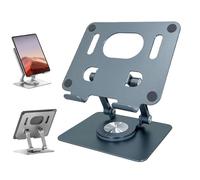 ZEID Rotiva Rotating Stand for Laptop, Rotiva Laptop Stands, Adjustable Laptops Stand with 360 Rotating Base, Foldable, Easy Storage, Ergonimic Foldable Laptops Riser for Desk (1Pc Grey)