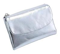 ZEID Unisex Pebble Leather Wallet, Genuine Leather Wallets with Credit Card Holder, Coin Holder & Cash Slots, Multicolor for Men & Women (Plateado)