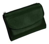 ZEID Unisex Pebble Leather Wallet, Genuine Leather Wallets with Credit Card Holder, Coin Holder & Cash Slots, Multicolor for Men & Women (Dark Green)