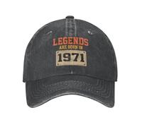 ZEIGDCYOV Algodón Personalizado Nacido en 1971 Cumpleaños Leyenda de Béisbol Gorra de béisbol Hombres Mujeres Transpirable Sombrero de Papá Streetwear