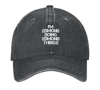 ZEIGDCYOV Camiseta de Edmond Nombre - Soy Edmond Haciendo Artículo de Regalo Edmond Things Name Camiseta Gorra de béisbol Gorras de Lujo para Mujer 2025 Hombres
