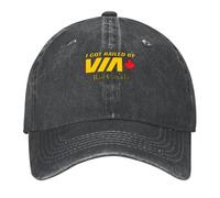 ZEIGDCYOV Me han agredido Via Rail Canada Classic Baseball Cap Hat Man For The Sun Bobble Hat Hombre, Gorra Grande de Hombre Icon Hombres Gorras de Mujer