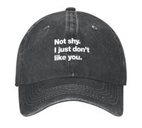 ZEIGDCYOV No tímido. Simplemente no me Gustas. Gorras de béisbol para Hombre, Gorras de Hombre Sombrero de Camionero de Lujo Gorras de niña Sombreros de Chica