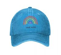 ZEIGDCYOV Orgullo LGBTQA Amor GANA Gorra de béisbol Sombrero Lavado Desgastado Orgullo LGBT Gay Legaliza Gorras Actividades al Aire Libre Arcoíris Gays Gorra