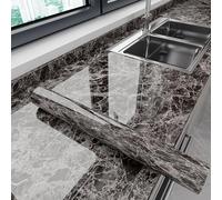 Zeihyeurus Paneles De Pared con DiseñO De MáRmol,Azulejos Adhesivos Cocina,Cocina Papel Pintado Marmol,Papel Adhesivo para Muebles,öLbestäNdig,Impermeable,para Armario,Puerta,Armario