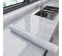 Zeihyeurus Paneles De Pared con DiseñO De MáRmol,Azulejos Adhesivos Cocina,Cocina Papel Pintado Marmol,Papel Adhesivo para Muebles,öLbestäNdig,Impermeable,para Armario,Puerta,Armario