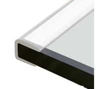 Zeihyeurus Protector De Bordes De Vidrio Transparente En Forma De U,Junta de Borde Goma Forma de U,Tira de Cubierta de Borde Flexible,Anticolisión,Recortable,para Paneles y Esquinas de Mesa