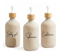 Zeiin Home Botes para Gel y champú |Dosificador jabón baño |Dispensador jabon baño|Dispensador Gel y champu Ducha|Jabonera baño dosificador|Dispensadores de Gel y champu|Dispensador de jabon Ducha.