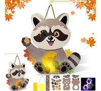 ZeiLaBang Kakadi Juego de manualidades para niños, farolillos de otoño, juego de manualidades, farolillos de papel animales con varillas de farolillo, decoración de San Martín, juego creativo para