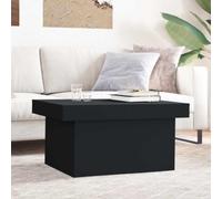 Zeiquah Mesa de centro negra 80 x 55 x 40 cm de material de madera con espacio de almacenamiento, mesa auxiliar para salón, salón, habitación de invitados, con cajón, mesa de almacenamiento, mesa de