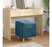 Zeiquah Otomana de almacenamiento con cojín azul 40 x 40 x 45 cm terciopelo para sala de estar, dormitorio y pasillo, versátil, duradero, resistente, elegante, con espacio de almacenamiento oculto