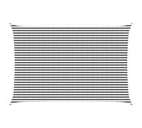 Zeiquah Toldo antracita blanco 4 x 7 m HDPE protección UV resistente a la intemperie, resistente al viento, balcón, terraza, jardín, cenador