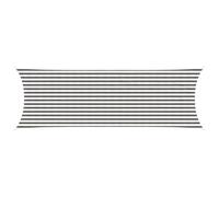 Zeiquah Toldo de color gris claro y blanco, 2 x 6 m, HDPE, protección UV, resistente al viento, balcón, jardín, terraza, cenador exterior