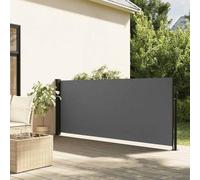 Zeiquah Toldo lateral extensible antracita 120 x 500 cm con marco de acero y aluminio, protección solar resistente a los rayos UV para balcón, terraza, jardín, pabellón de jardín e interior