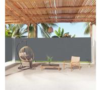 Zeiquah Toldo lateral extensible antracita 200 x 1000 cm con tejido de poliéster resistente a los rayos UV, función de enrollado automático, protección contra el viento, privacidad para jardín