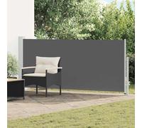 Zeiquah Toldo lateral extensible antracita 300 x 120 cm poliéster resistente a los rayos UV impermeable para balcón, terraza, jardín, cenador, protección solar, protección contra el viento, fácil
