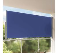 Zeiquah Toldo lateral extensible de 160 x 300 cm, color azul con protección UV y contra el viento, para balcón, protección solar, toldo para terraza, jardín, balcón, jardín, patio, playa