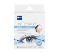ZEISS Máscaras de ojos cálidas, 6 unidades para aliviar los ojos secos | Máscaras de ojos calientes autocalentables para ojos secos, ojos cansados y fatiga ocular, compresa de calor calmante para el