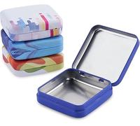 ZEISS Recipientes de lata para accesorios de limpieza de lentes con tapas de bisagra, paquete de 4