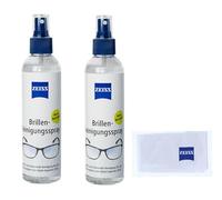 ZEISS - Spray limpiador para gafas (2 x 240 ml, incluye paño de microfibra ZEISS, 20 x 20 cm)
