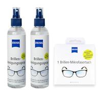 ZEISS - Spray limpiador para gafas (2 x 240 ml, incluye paño de microfibra ZEISS, 20 x 20 cm)