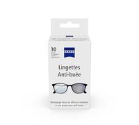 ZEISS Toallitas antivaho para lentes, prehumedecidas, envueltas individualmente para lentes recubiertas, prismáticos, miras, cámaras y gafas, 30 unidades
