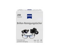 ZEISS Toallitas de limpieza de gafas con alcohol 200 unidades para una limpieza suave y profunda de tus gafas. Cada paño se empaqueta individualmente. Ideal para viajes o viajes