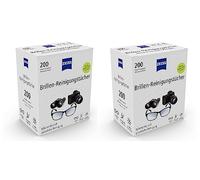 ZEISS - Toallitas para la limpieza de gafas o spray limpiador para la limpieza suave y profunda de las lentes - sin alcohol (2 x 200)