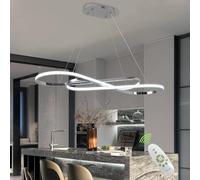 Zeistry Lámpara Colgante LED Moderna L100cm Lampara Colgante isla Cocina Regulable con Control Remoto, Lampara Comedor Diseño Lineal, Iluminación Colgante Oficina Regulable de Oficina