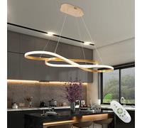 Zeistry Lamparas de Techo Comedor Colgante LED Regulable, Lampara Comedor con Mando a Distancia, Altura Adjustable Moderna Luz Cocina Techo para Dormitorio Pasillo Decor Iluminación L100cm