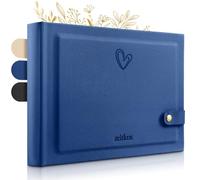 ZEITLOOS® Álbum de fotos para pegar - polipiel con corazón - 150 fotos | Precioso diseño con hojas protectoras - álbum de fotos 10x15 para rellenar 21,2x29cm - 50 páginas - boda y regalo