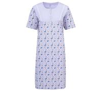 Zeitlos Camisón de manga corta para mujer, diseño de mariposa, con botones, M-2XL, Color lila., XXL