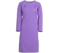 Zeitlos - Camisón de manga larga Lilly con diseño de mezcla de puntos y bordado, Color lila., XL