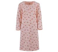 Zeitlos Camisón térmico de manga larga para mujer, con botones, diseño de corazón, albaricoque, L