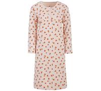 Zeitlos Camisón térmico de manga larga para mujer, diseño de flores, con botones, ribetes, albaricoque, XXL