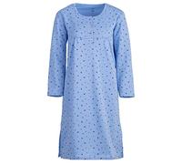 Zeitlos Camisón térmico para mujer, invierno, suave, botones de frutas, M-2XL, azul, XL