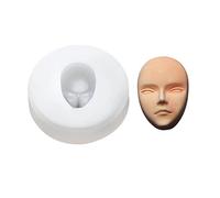 Zeiwohndc 3D Dolls Head molde de silicona pastel patrón molde hecho a mano arcilla