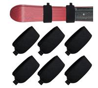 Zeiwohndc 6 cierres de correa de esquí de invierno, protectores de cinta, ajustables, para familias, invierno, vacaciones, esquí, correa de sujeción