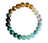Zeiwohndc Atractivo de dinero de cristal natural y pavos reales, hermoso con cuentas de piedra de cristal, buena suerte