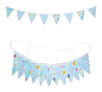 Zeiwohndc Banderines de tela de 3,2 m de largo, para decoración de bodas, decoración para fiestas, interiores y exteriores, 12 unidades