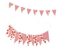 Zeiwohndc Banderines de tela de 3,2 m de largo, para decoración de bodas, decoración para fiestas, interiores y exteriores, 12 unidades